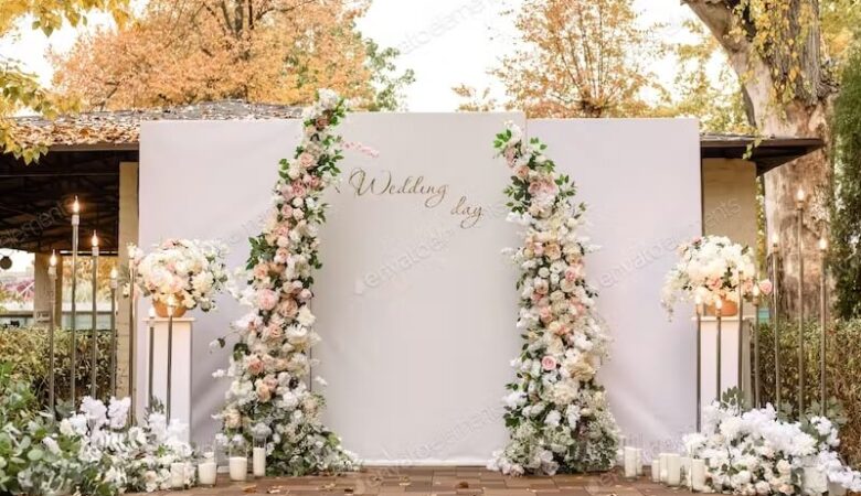 Whimsical Garden Wedding Backdrop